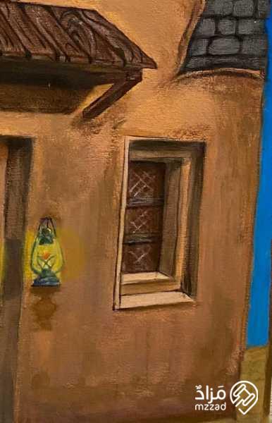 لوحة فنية لبيت من التراث باسم (عبق الماضي)