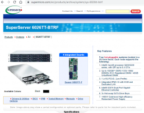 Super Micro Server, DUAL INTEL XEON X5650, RAM: 32GB