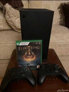جهاز Xbox Series X مع ٢ يد تحكم وجميع اسلاكه الأصلية و لعبة Elden Ring